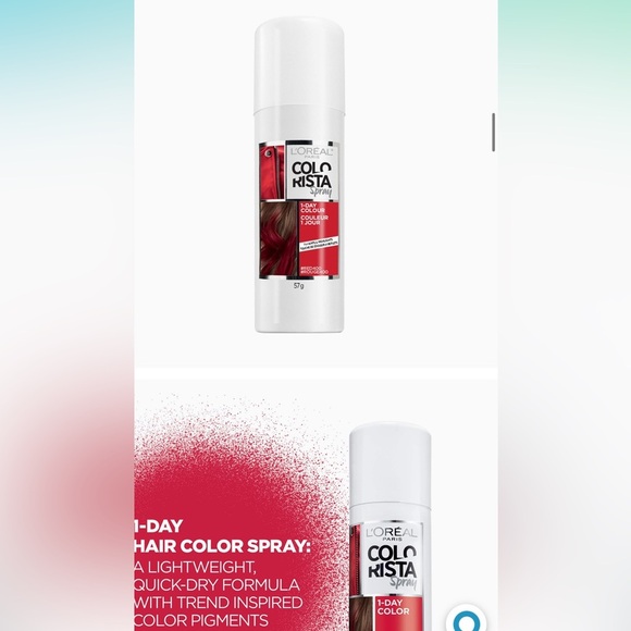 L'Oreal Paris Colorista 1-Day Washable Temporary Hair Color Spray, Red, 2 oz - Picture 3 of 4